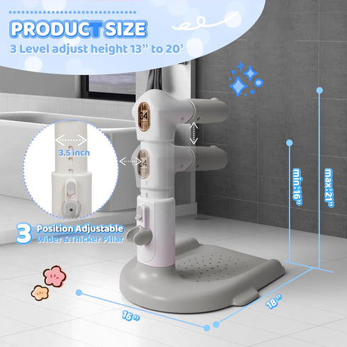 FELITH 8-36 Baby Bath with Shower Stand Support , Non-Slip Adjustable Baby Standing Support,Soporte para Baera de