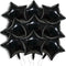 KALOR 18 Inch Black Star Mylar Balloons, 10 Pcs Star Shape Foil Helium Balloons for Wedding, Baby Shower, Birthday