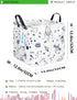 LANGYASHAN Square Storage Baskets, Waterproof Canvas Children Laundry Nursery Hamper for Shelves, Toy Organizer