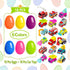 Atiger 18 PCS Easter Egg Fillers with Toys Inside, Easter Basket Stuffers for Toddlers Filled Pull Back Engineering