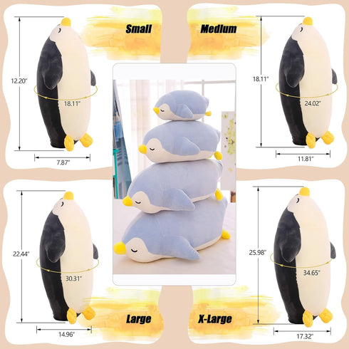 DENTRUN Penguin Stuffed Animals Bulk - Cute Plush Doll Play Toys for Kids, Boys, Girls, Adults -