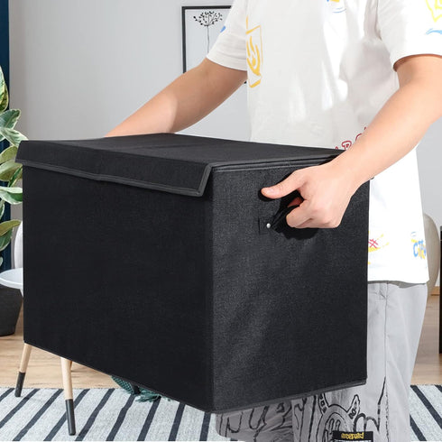 popoly Large Toy Box Chest Storage with Flip-Top Lid, Collapsible Kids Storage Boxes for Toys, 25"x13"x16"