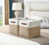 DECOMOMO Cube Storage Bin Storage Cubes 12 x 12, Set of 4 - Foldable Fabric Bins with Faux Leather Handles
