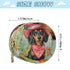 YETTASBIN Cute Dachshund Dog Portable Pacifier Holder Case with Metal Hook Buckle & Zipper for Diaper Bag and Stroller