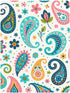 CZXW 52" 28" Cute Paisley and Flowers Crib Sheets Fitted x Natural Cotton Soft & Breathable for Baby Crib Mattress