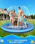 BoucyBudy 67" Summer 1-3 4-8 Dog Splash Pad, Heavy Duty Non-Slip Sprinkler Play Mat, Outdoor Water Toys for Toddlers