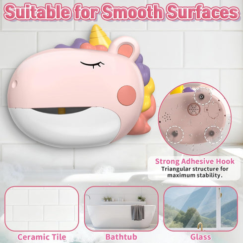 1-3 4-8, Infowush Baby Bath Toys, Unicorn Bath Bubble Machine Toddler Bath Toys for Kids Ages Interactive Bathtub