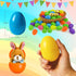 KVBXKBO 518 2.36" 18 Easter Eggs, Fillable Bright Colors Plastic Easter Eggs Empty Include Golden Eggs, Easter