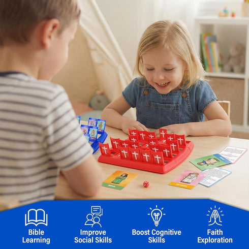 Quilinz 2 24 Bible Character Mystery Game, Who I Am Board Games for Kids, Players Logic Deduction Christian Games