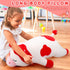 30'' Auspicious beginning Giant Mushroom Cow Plush Stuffed Animal-Cute Mushroom Cow Plush Body Pillow Plushies, Large