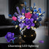 Set 17 887PCS HiWEEGO Flowers Bouquet Building with LED Light - Artificial Flowers Toy, Purple Roses Botanical