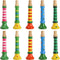 Lyellfe 10 Pieces Small Wooden Trumpet, Piccolo Flute Music Sound Instrument, Colorful