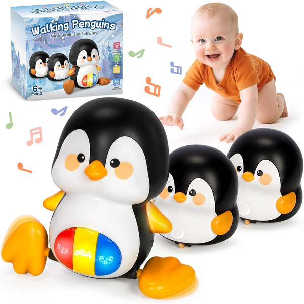 Baby Toys 6-12 Months, Musical Penguins Crawling Infant Toys, Early Learning Toy