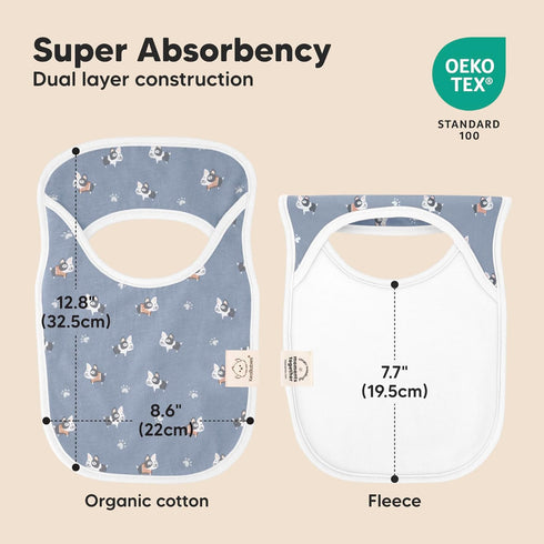 8-Pack KeaBabies Bibs for Baby Girl, Boy - Pullover Large Baby Bibs for Drooling and Teething Infant, Newborn,Soft