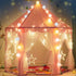 wilwolfer Princess Tent for Girls - Large Playhouse with Star Lights for Indoor Games, Toy & Gift for Kids Age 3+
