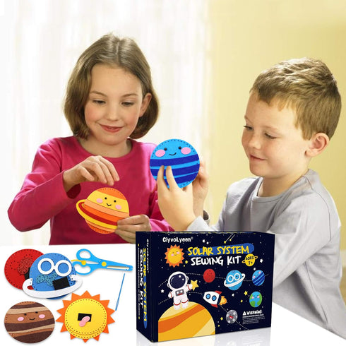 7 8 9 10 11 12 Set 11 CiyvoLyeen Space Sewing Kit for Kids Solar System DIY Activity Kids Felt Craft Supplies for Girls