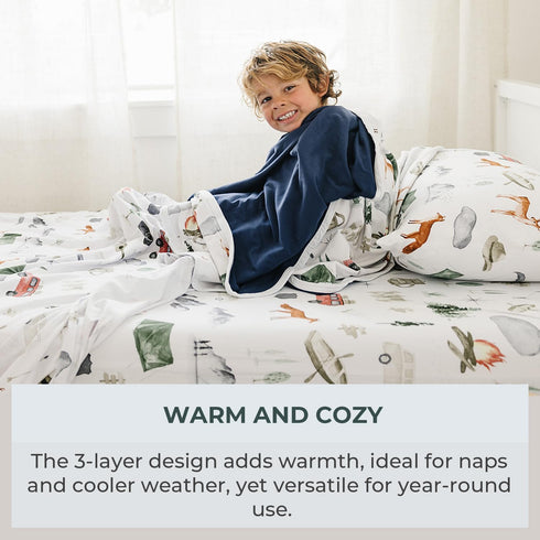 Cozy 50x50" Pobibaby Stretchy Quilt for Infants and Toddlers - Explore Design