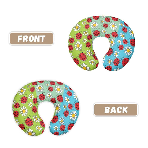 Forchrinse Rainbow Ladybug Daisy Nursing Pillow Cover Breastfeeding Pillow Cover Fit for Most Nursing Pillows,Cute