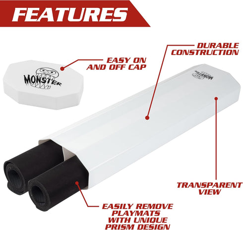 Dual Playmat Tube - Monster Protectors Prism-Shaped Play Case Holds Two Playmats, Easy In and Out Design
