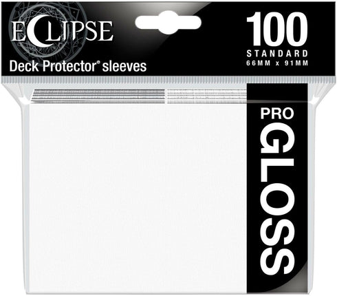 Ultra Pro 88-15600 Eclipse Gloss Standard Sleeves, 100 Pack - Arctic White