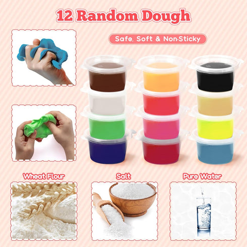 3 1 Sets 59 4-8, 3+ SOCBTNSO in Dough PCS for Kids Ages Dough Tools Kit with Ice Cream Noodle Hamburger Maker Machine