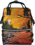 HCBPWVQA Fall colors Diaper Bag with Changing Pad and Pacifier Holder, Multifunction Laptop