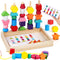 LovesTown Beads Sequencing Toy, Montessori Wooden Stacking Toys for Kids, Educational Preschool Learning Gifts for Boys