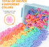 300PCS Interlocking Snowflake Building Block Toy for Kids Ages 3+, Multi-Color Solid Plastic STEM Toy with Carrying Case