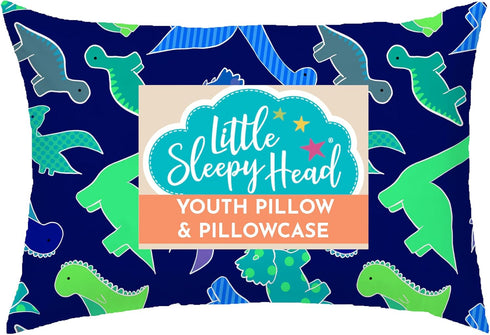 Little Sleepy Head Youth Pillow 16x22 with Hypoallergenic Cotton Pillow case Youth