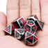 Haxtec DND Metal Dice Set - Red and Black Metal DND Dice for Dungeons and Dragons RPG Games - Vampire