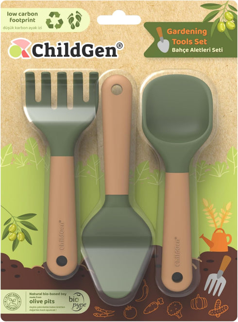 ChildGen Gardening Tools Set, Mini Tools for Shaping Play Sand & Sensory
