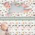 ZoUbqchY 52x28In 2 Pack Camping Animals Baby Crib Sheets for Boy Girl Bear Deer Raccoon Squirrel Bunny Hedgehog Owl