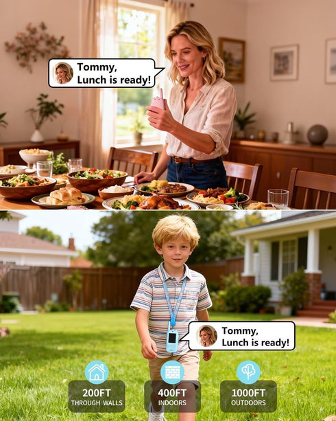 NFunalk 3-12 Video Walkie Talkies, Kids Adventure Toys with Screen, Video Walkie Talkies for Kids with Voice Changer