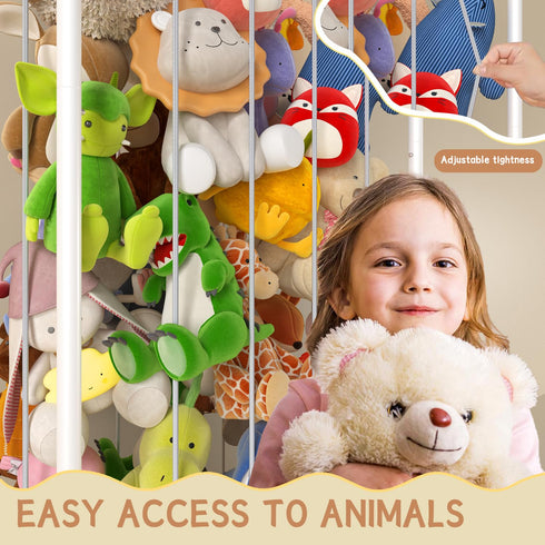 HAVEDAWN All Metal Stuffed Animal Storage, Never Fall Apart Stuffed Animal Zoo, Extra Large Stuffed Animal Holder