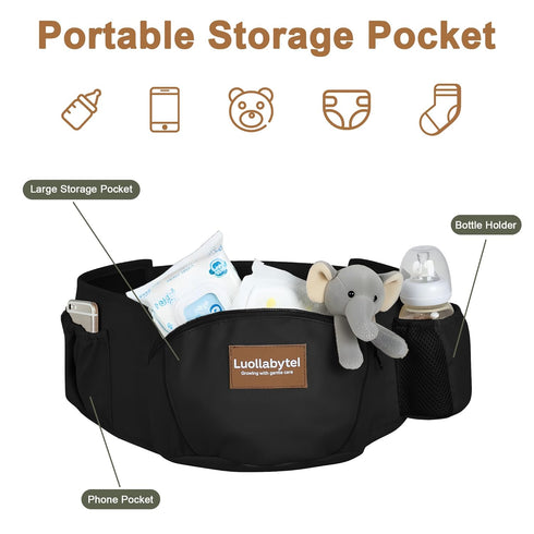 6-in-1 Baby Carrier with Hip Seat, Baby Carrier Newborn to Toddler, Forward-Facing Carry for Active Babies, Adjustable