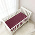CZXW 52" 28" Wine Red Crib Sheets Fitted x Natural Cotton Soft & Breathable for Baby Crib Mattress