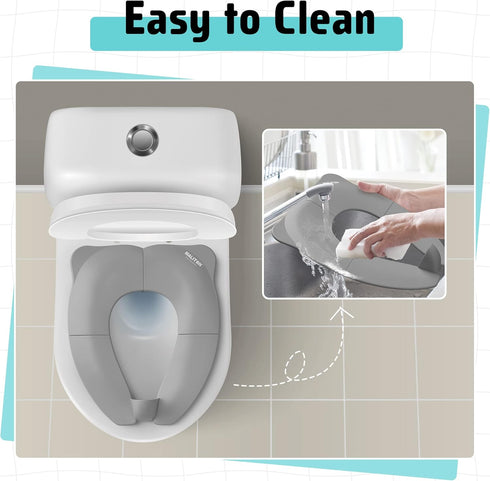 Travel Potty Seat for Toddler & Kid, Maliton Portable Potty Seat with Storage Bag, Foldable Potty for Toddler Travel