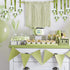 48 Coume Pcs Sage Green Baby Shower Favors Acrylic Pacifier Necklace Thank You Gift Bulk with Cards for Guests Prizes