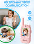 Fabeto 2 Pack 3-8 Walkie Talkie for Kids with Video: Rechargeable Toddler Toys with HD Camera & Voice Changer, Long