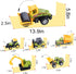 6Pcs Playset Bulldozer ANDOLO Mini Construction Trucks Toys, Small Construction Toys Vehicles Tractor Toys Sand Vehicle