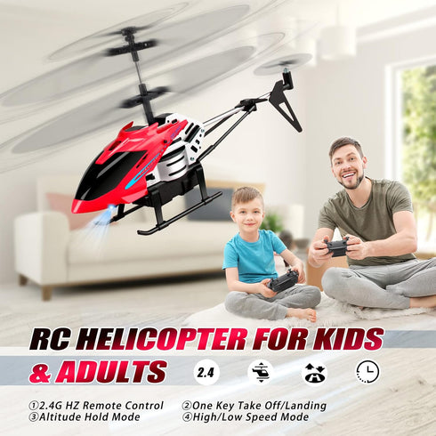 3.5 Dolanus RC Helicopters - Remote Control Helicopter Toys: One Key Take-Off/Landing, Automatic Altitude Hold, LED