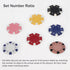 Poker Chips Set for Card Board Game, 11.5 Gram, for Texas Hold'em, Blackjack, or Late Night Poker Games