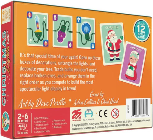 25th Century Games Christmas Lights - A Card Game with 13 Different Holiday Themed Games
