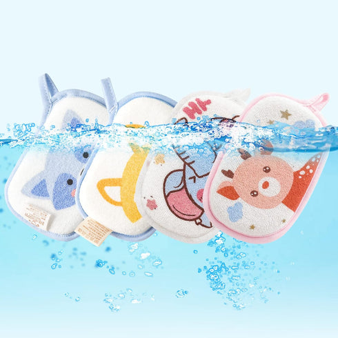Baby Bath Sponge, 2 Pack Cartoon Animal Style Ultra Soft & Absorbent Sponge for Infants Bathing, Safe for Sensitive Skin