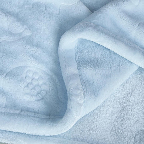 3D Cozy (30x40 Inches, BORITAR Fleece Baby Blanket with Elephant Design for Boys Girls, Ultra Soft Receiving Blanket