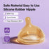 YOUKEBEI 0Months+, 4 Counts (Pack 1 Silicone Bottle Nipple, Anti Colic Nipples for Baby, Natural Flow Baby Bottle