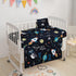 Datura home Set 3pcs Crib Bedding - Nursery Crib Bedding with Comforter, Sheet & Skirt, Watercolor Butterfly Printed