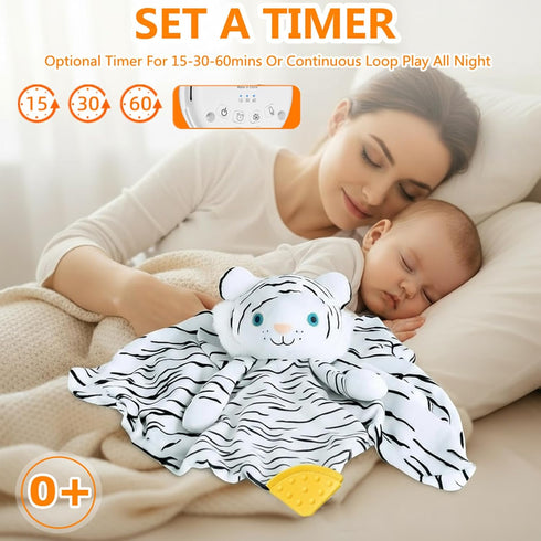 10 BEREST Rechargeable Baby Sleep Soother, White Noises of Heartbeats & Lullabies Infant Sleeping Aid with Cry Sensor
