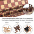 3-in-1 Chess Backgammon Checkers Set 11 inch Wooden Chess Checkers Board Game with Folding Carrying Case Travel Chess Set for Adults