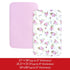 Pack 2 Pack Pack and Play Sheets Girl, Mini Crib Sheets, Stretchy Playard Fitted Sheet, Compatible with Graco n Play